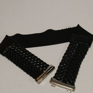 Black Woven Women's Belt